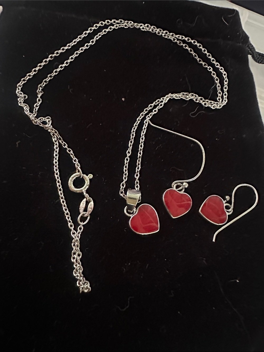 925 Pendant Necklace and Earrings Set